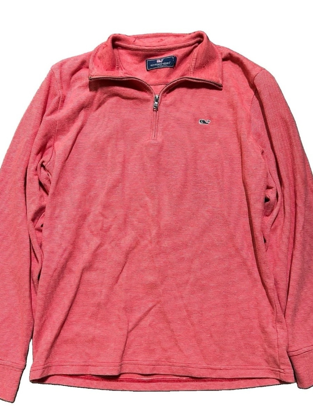 Men’s Vineyard Vines Lightweight Salmon 1/4 Zip Pullover Size Medium - Picture 1 of 4